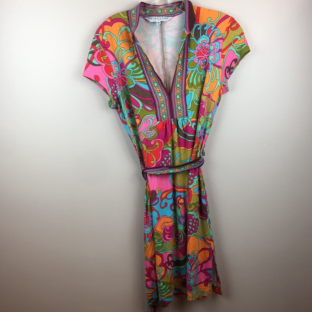 Trina Turk floral mod print dress